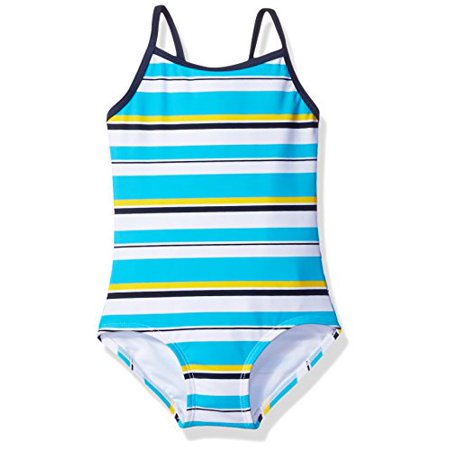 Costume Intero Kanu Surf Bambina Layla Beach Sport Banded, Righe Blu, Taglia 4, Con Protezione UPF 50+ - 5