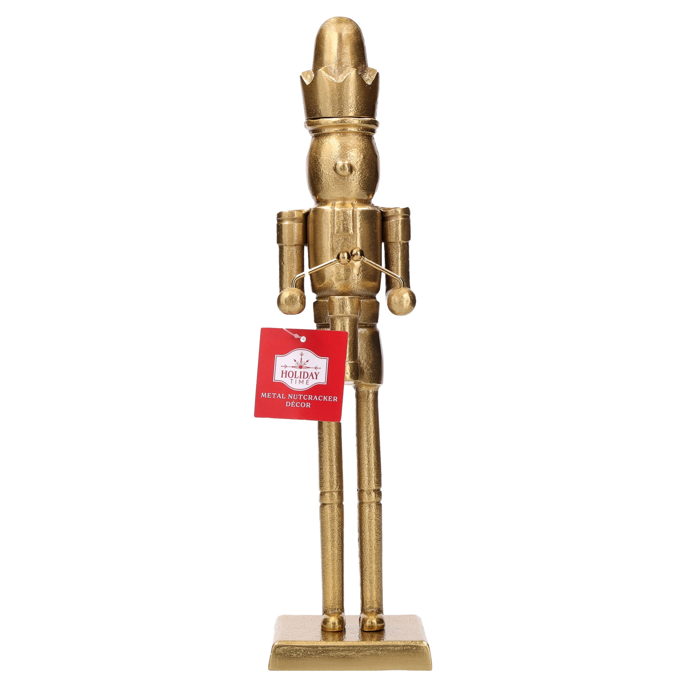Metal Nutcracker Christmas Decoration, Gold, 14.5", by Holiday Time
