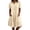 Beige, variant on Women's Summer Casual Shirt Dresses Short Sleeve Button Down Collared A-Line Dresses Loose Fit with Pockets