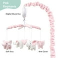 thumbnail image 5 of The Peanutshell Baby Crib Mobile for Girls, Pink Elephant, Musical, 5 of 8