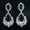 Green, variant on CWWZircon Elegant Chandelier CZ Big Bridal Dangle Drop Earring for Women Jewelry