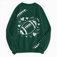 thumbnail image 6 of Towmus Women's 2025 Autumn Winter Casual Rugby and Love Printed Crewneck Long Sleeve Sweatshirt Loose Pullover Tops, 6 of 6