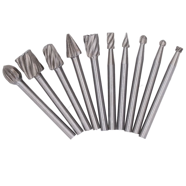 Oubit Rotary Tool,10 Pcs Rotary File Grinding Burr Carving Burr Sleek Aesthetic