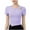 Purple-01, variant on Womens Cotton Basic Short Sleeve Ripped Cut Out Crew Neck Summer T-Shirts Y2K Cute Crop Tops