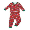 thumbnail image 1 of POINTERTECK Famille Correspondant Pyjama Ensemble Manches Longues Col Rond Imprimé de Noël Tops Pantalons de Sommeil Rouge Maman XL, 1 of 7