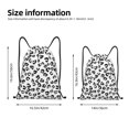 thumbnail image 4 of Drawstring Backpack - African Leopard style Splash Proof Small Drawstring Gym Bag for Women Men, Cinch Sports String Bag Backpack for Travel Swimming Beach, 4 of 8