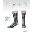 thumbnail image 6 of MeMoi Men's Houndstooth Bamboo Dress Crew Socks - Mens - Male, 10-13, Med Gray Heather, 6 of 7