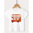 thumbnail image 1 of Summer Fun Car Print Cotton T-Shirt for Youngsters - Casual Round Neck, Short Sleeve Top for Boys & Girls, 1 of 6