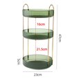 thumbnail image 6 of EHJRE Makeup Brush Holder Spice Rack Portable 3 Tier Rotating Skincare Organizer Fruit green, 6 of 7