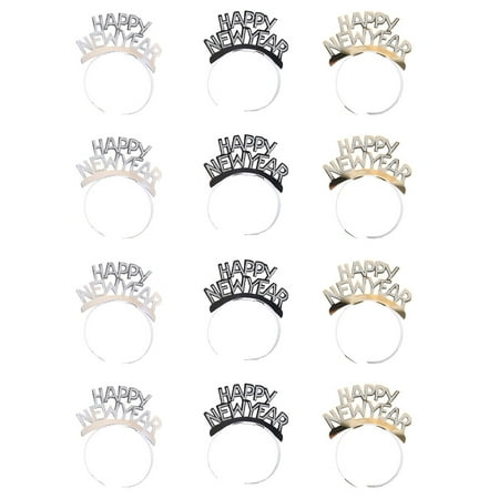 

12pcs Happy New Year Hairbands Festival Celebration Headdress Props Party Props