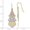 thumbnail image 2 of 14K Tri-Color D/C Polished Filigree Dangle Earrings (45 X 15) Made In Turkey tl1026, 2 of 5