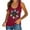 #3-Red, variant on Patlollav Ladies Tops Womens Blouses Solid Square Neck V-Neck Summer Sleeveless Tank Tops