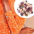 thumbnail image 3 of MasteelfCA Round Shaped Painted Buttons Flower Buttons Vintage Wooden Buttons Accessories, 3 of 7