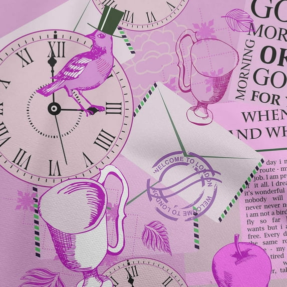 oneOone Viscose Jersey Dusty Purple Fabric Nostalgia Fabric For Sewing Printed Craft Fabric By The Yard 60 Inch Wide