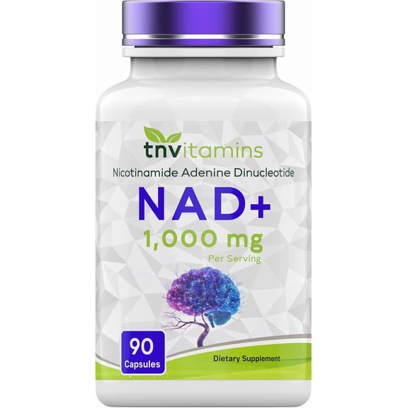 TNVitamins Nicotinamide Adenine Dinucleotide NAD Supplement 1,000 mg Per Serving for Cellular Energy Support and Mitochondrial Function, 90 Count