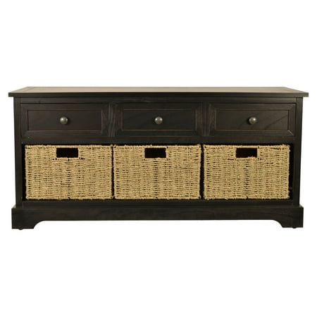Montgomery Entryway Storage Bench with Baskets, Multiple Finishes