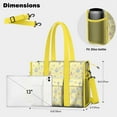 thumbnail image 5 of Teacher Tote Bag,Yellow Princess Unicorn Pattern Teacher Utility Tote Bag,Large Work Tote Bags for Women with Multiple Pockets,Top Zipper Closure,13.8x10.6x6.7 Inch, 5 of 5