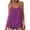 Purple, variant on Stichou Womens Tank Tops Summer Casual Sleeveless Camisole Loose Fit V Neck Spaghetti Strap Cami Shirts Saffron L