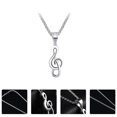 thumbnail image 3 of 1PC Creative Music Symbol Necklace Titanium Steel Male Neck Chain(Pendant+Chain), 3 of 8