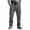 Dark Gray, variant on Lorytime Men's Cargo Pants with Zippers Drawstring Elastic Waist Straight Leg Trousers Outdoors Pants Multi Pockets Outwear