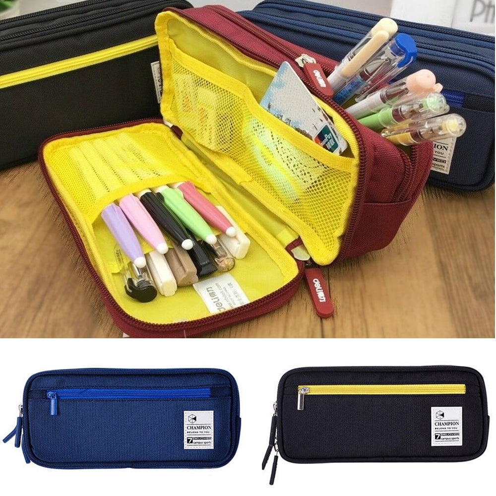 Cartoon Science Laboratory Pencil Case Medium Capacity Pen Bag Students Stationery Pouch Zipper Bag Office Supplies Wallets Makeup Multi-Function Bag 