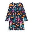 thumbnail image 3 of Odeerbi Niñas Vestido de Patinadora Floral Acampanado Vestidos de Princesa 4-14 Años Niñas Vestido de Patinadora Cuello Redondo Vestido de Manga Larga, 3 of 4