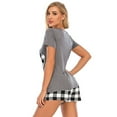 thumbnail image 6 of Women's Cotton Love Heart Short Sleeve T-shirt Tops+Shorts Pajamas Suit, 6 of 7