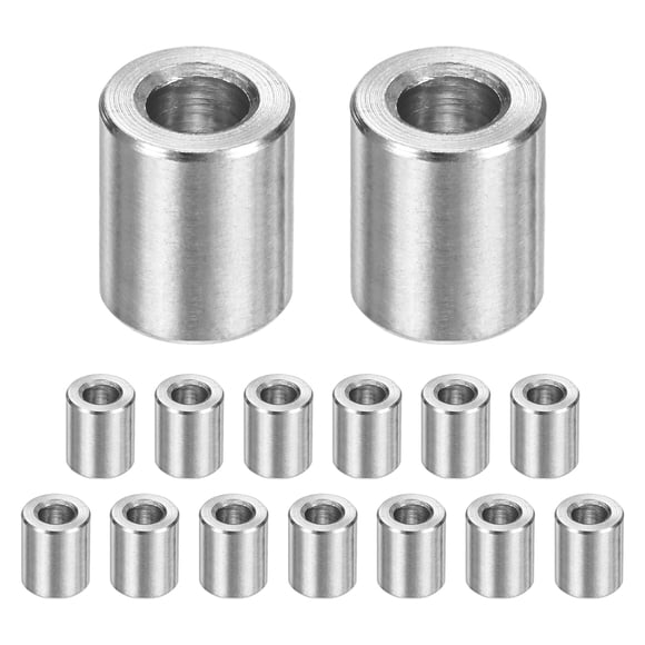 Uxcell 15PCS M4 Aluminum Spacers 4mm ID x 8mm OD x 9mm L Round  Metal Spacer for Screws Bolts