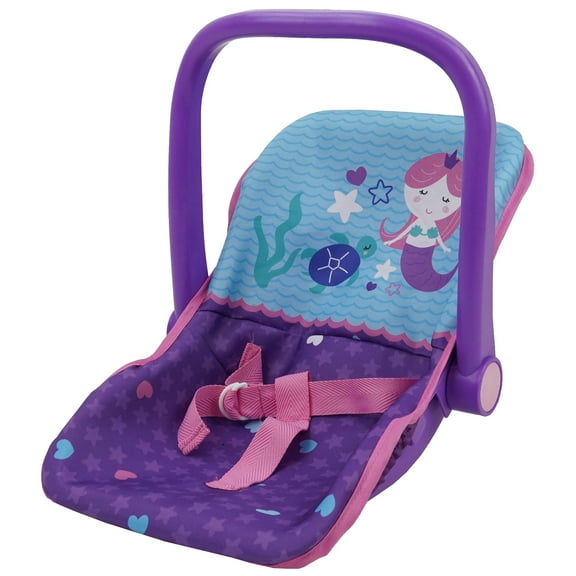 509: Mermaid Doll Car Seat - Kids Pretend Play, Converts Into a Feeding Chair, Ages 3