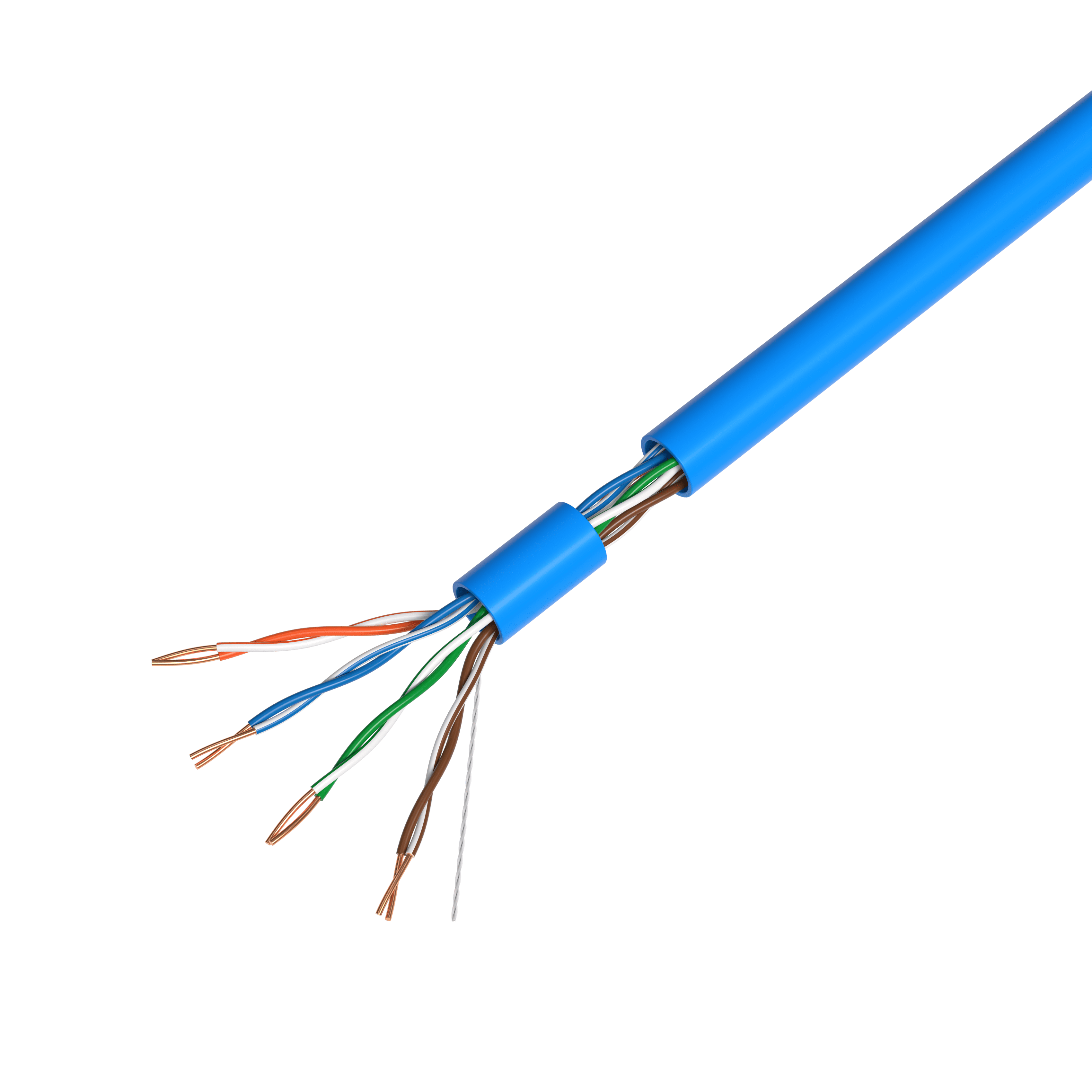 1000ft Cat5e Solid 24AWG Ethernet Network Cable – UTP Unshielded Bulk LAN Copper Clad Aluminum Wire Pull Box for Internet, Router, Switch, PC, Blue