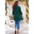 thumbnail image 2 of Catherines Women's Plus Size Cashmiracle Buttonfront Cable Cardigan, 2 of 5