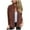 #224-Brown, variant on AUNVITO Women's Casual Solid Color Coat Zipper Front Color-Block Design Long Sleeve Polyester Jacket With Pockets Lightweight Outerwear No Hood
