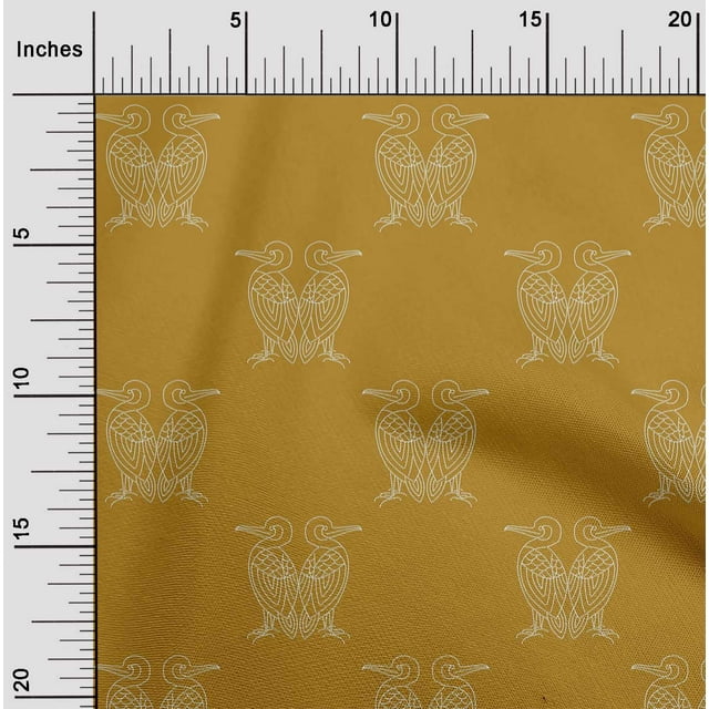 oneOone Cotton Poplin Fabric Bird Artistic Sashiko Print Decor Fabric Printed BTY 56 Inch Wide