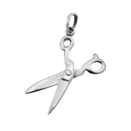 - Sterling Silver Movable Scissors Pendant Shears