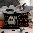 thumbnail image 4 of Halloween Pillow Covers 18x18 Set of 4 Halloween Decor Grimace Pumpkins Trick or Treat Halloween Decorative Pillow Covers for Home Sofa Chair 003A, 4 of 6