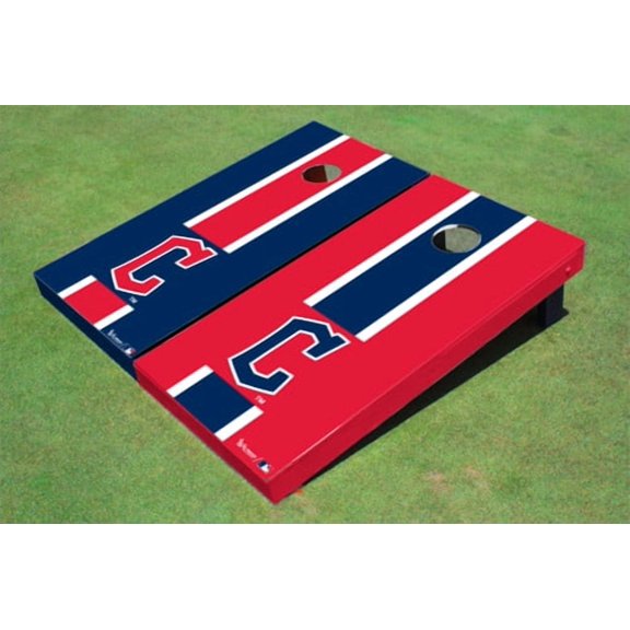 Cleveland Guardians C Alternating Long Stripe Cornhole Boards