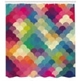 thumbnail image 3 of Ambesonne Abstract Shower Curtain, Colorful Retro Scales, 69"Wx70"L, Multicolor, 3 of 3