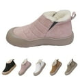 thumbnail image 2 of XIMIN Womens Winter Snow Boots Ankle Boots Warm Plush Lined Booties Slip On Walking Hiking Cotton Shoes Platform Sneakers Outdoor Non-Slip Fleece Short Boot, 2 of 3