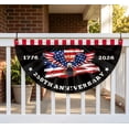 thumbnail image 4 of 250th Anniversary USA Half Circle Fan Flag 18"x35.5", 4th of July Independence Day Patriotic Decoration, Red White Blue 1776–2026 America 250th Anniversary Hanging Decor for Porch, Fence & Railing, 4 of 5