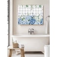 thumbnail image 6 of Blue Flower Wall Art for Living Room,Canvas Picture Wall Decor for Bathroom Bedroom,Grey Plaid Hydrangeas Eucalyptus Leaves Painting Artwork for Office Kitchen Hallway Dining Room Home Decor 24"x32", 6 of 8