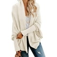 thumbnail image 2 of Women's Open Front Cardigan Loose Draped Batwing Sleeve Knit Sweater, 2 of 4