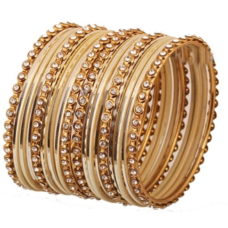 Touchstone Set Of 24 Indian Bollywood Fashion Bangles - Scintillating Rhinestone Pastel Designer Bracelets For Women
