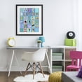 thumbnail image 3 of Stupell Industries Contemporary Animal Alphabet in Blue Black Framed Print Under Glass, 17 x 21, by Carla Daly, 3 of 8