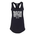 thumbnail image 2 of Wild Bobby Noah Was A Conspiracy Theorist Inspirational/Christian Women Racerback Tank Top, Black, Small, 2 of 5