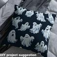 thumbnail image 2 of Homewish Funny Ghost Fabric by the Yard 2 Yard,Spooky Halloween Room Decor Fabric by the Yard,White Black Fabric for Sewing For Boys Girls,Breathable Home Decor, 2 of 6