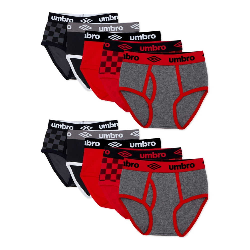Umbro Umbro Boys Underwear, 10 Pack Cotton Briefs Sizes 416