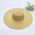 thumbnail image 3 of Clearance! Fdelink Sun Hat Sun UV Protection Hat Summer Hats for Women Wide Bongrace Women Straw Beach Hat Little Girl Sun Cap Foldable Ladies Hats Beige, 3 of 3