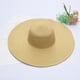 thumbnail image 3 of ¡Rebajas! Sombrero Fdelink para el sol, con protección UV, para verano, para mujer, ancho, de paja, para playa, para niña, plegable, color beige., 3 of 3