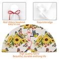 thumbnail image 7 of Cauagu 30" Christmas Tree Skirt Bird Sunflowers Pattern Christmas Tree Decorations Tree Mat for Xmas Decorations Occasion Holiday Home Decor -30", 7 of 7