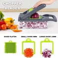 thumbnail image 4 of 12-in-1 Heavy Duty Vegetable Cutter, Manual Mandoline Slicer/Stainless Steel Blades/Onion Dicer, Veggie Slicer with Container, 4 of 9